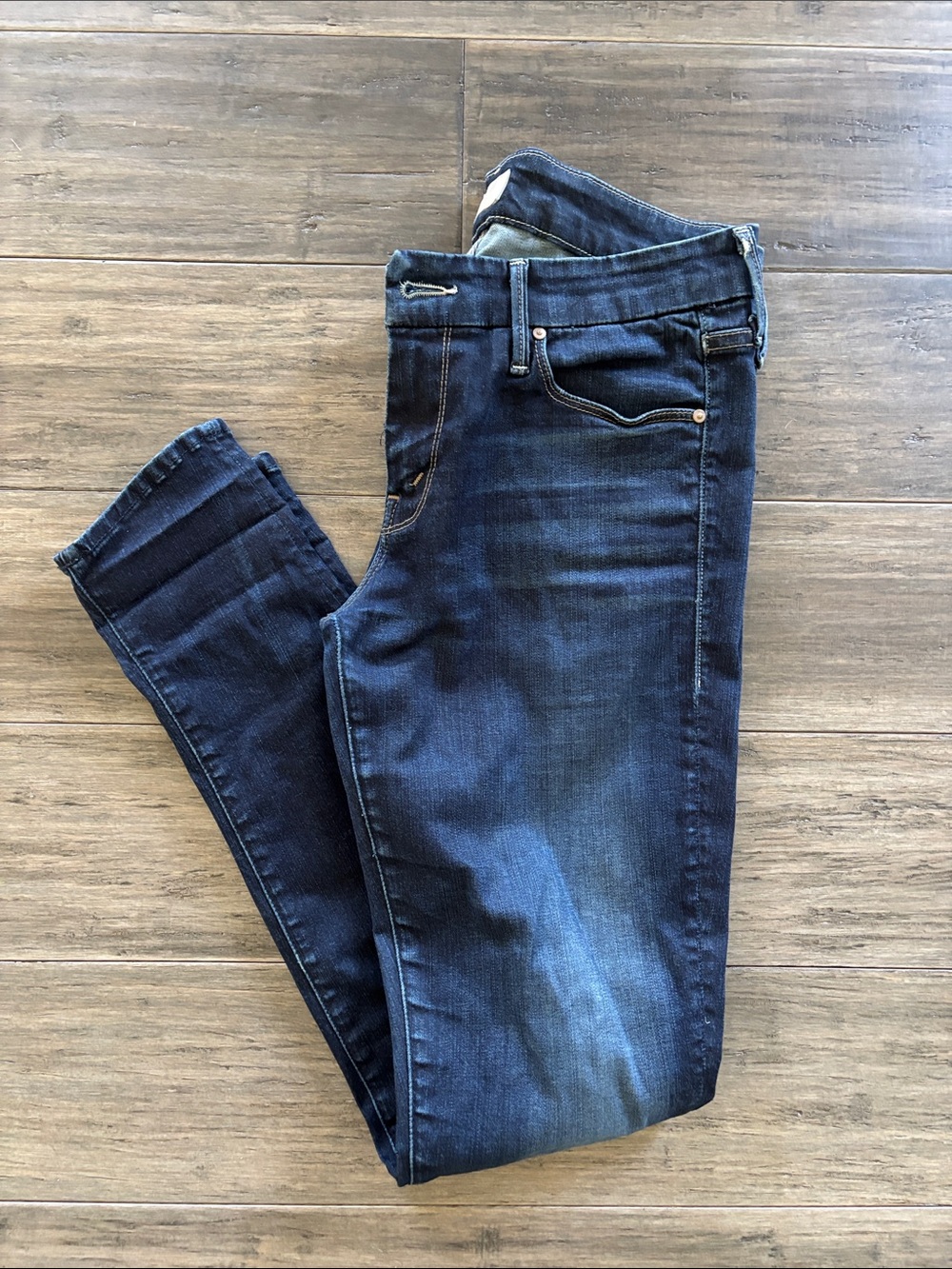 MOTHER Dark Blue Skinny Stretch Jeans